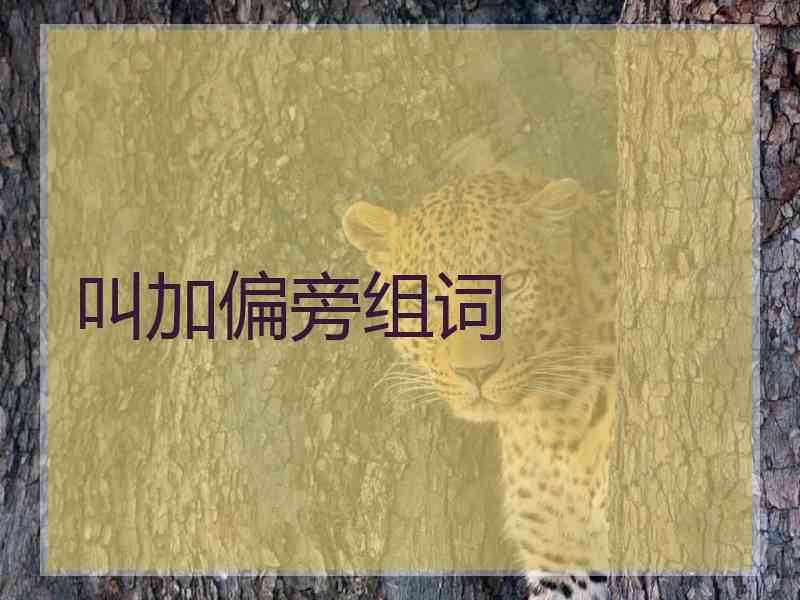 叫加偏旁组词