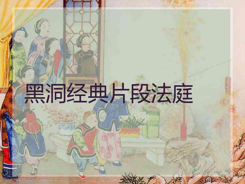 黑洞经典片段法庭