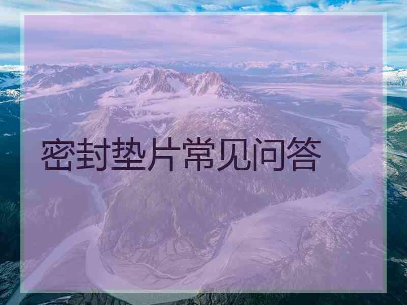 密封垫片常见问答