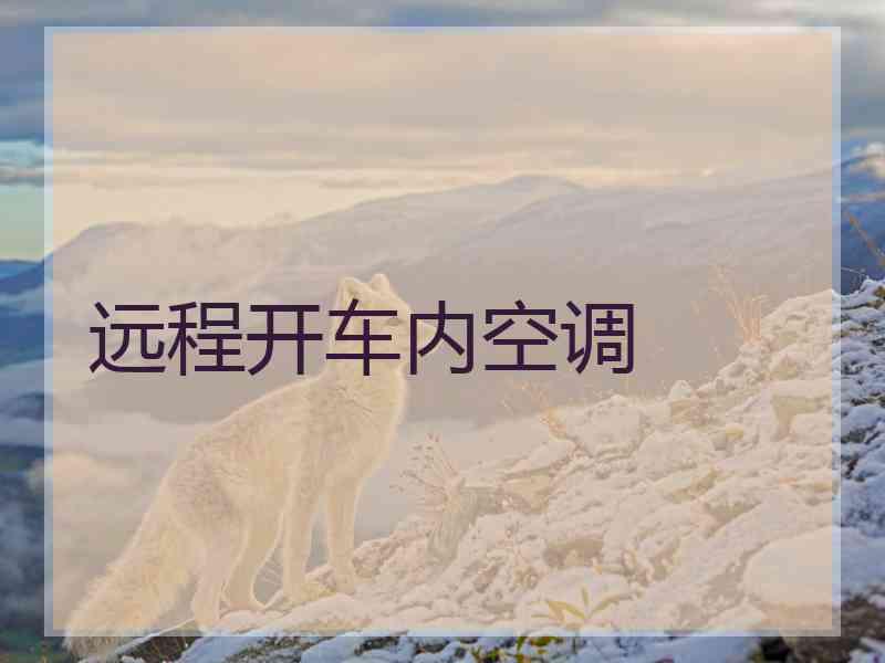 远程开车内空调