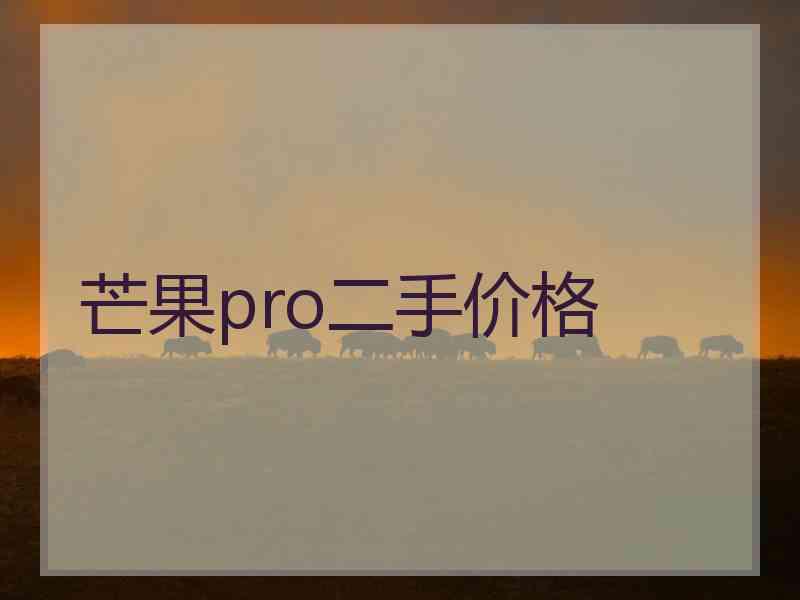 芒果pro二手价格