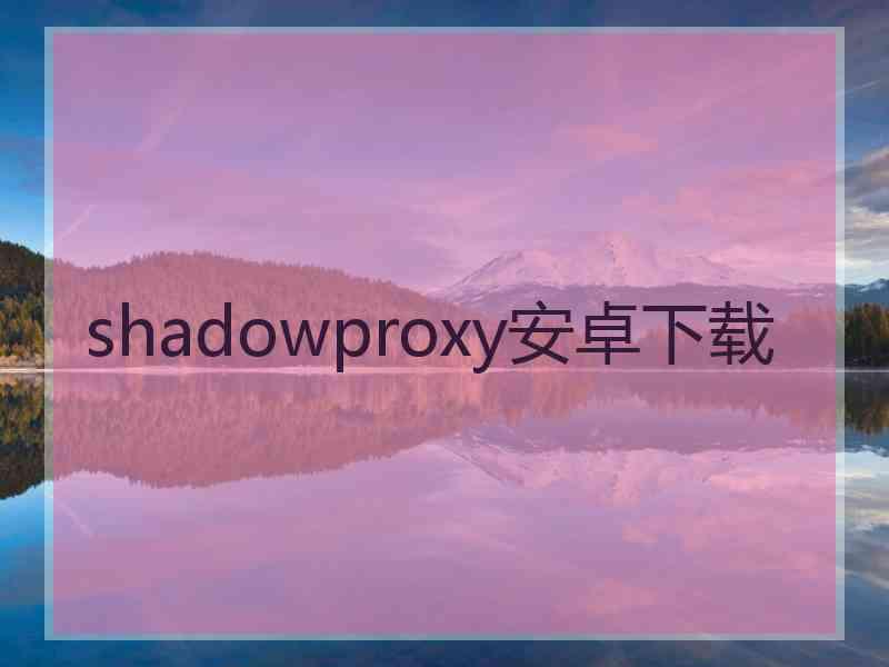 shadowproxy安卓下载