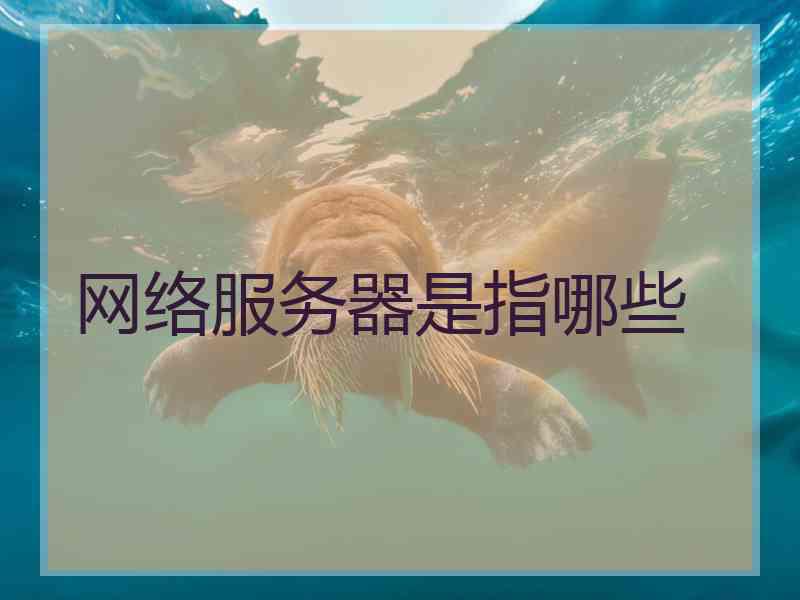 网络服务器是指哪些
