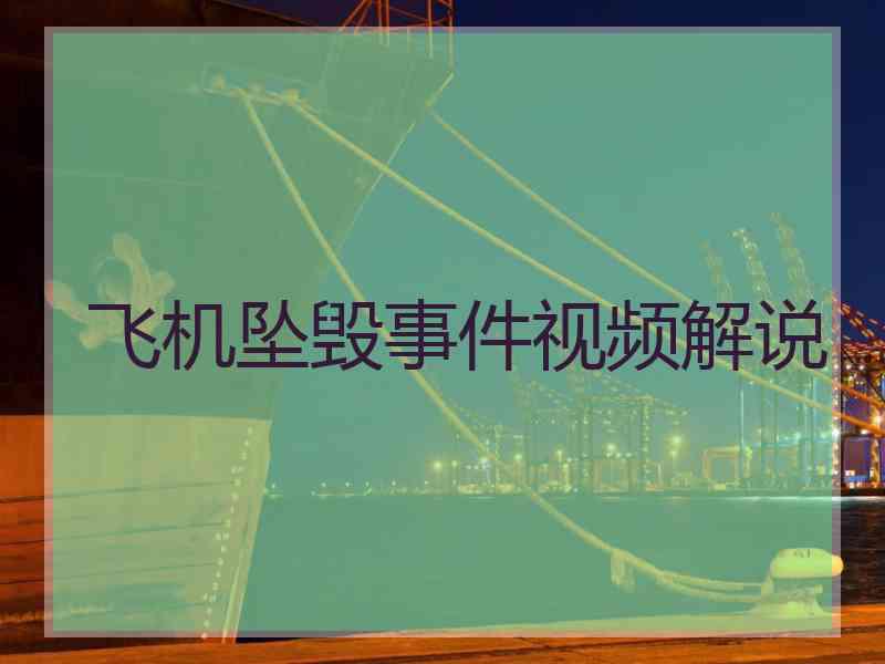 飞机坠毁事件视频解说