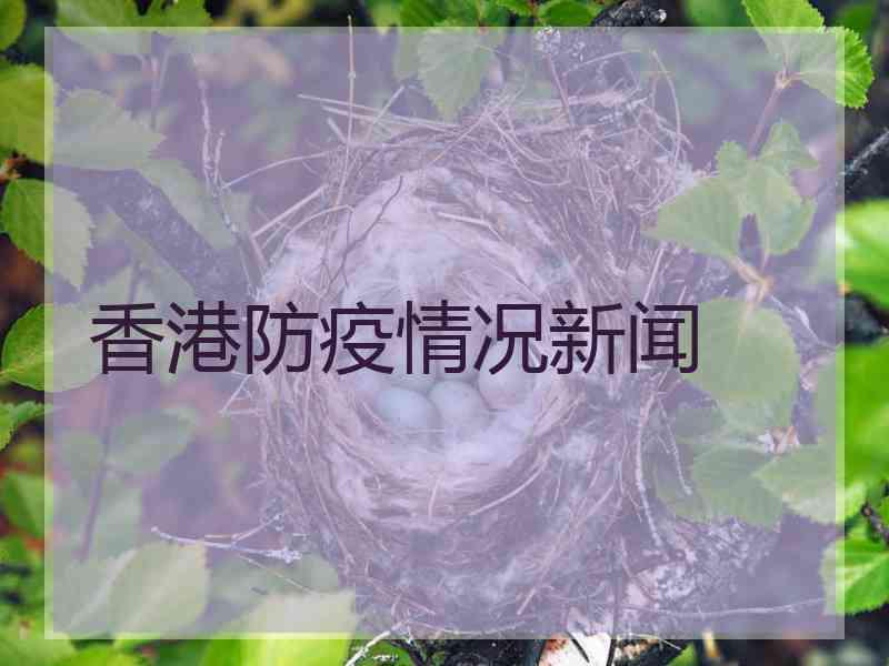 香港防疫情况新闻