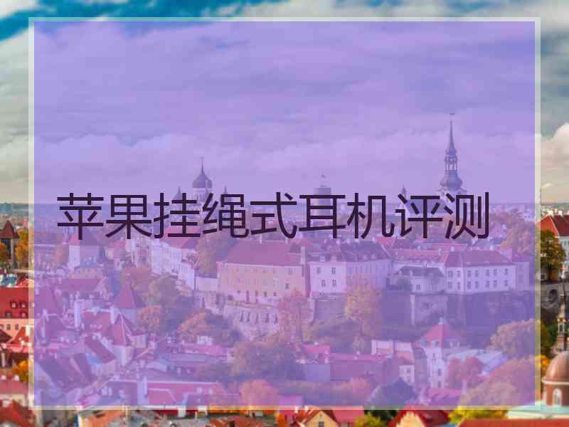 苹果挂绳式耳机评测