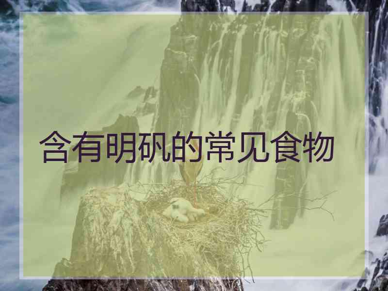 含有明矾的常见食物