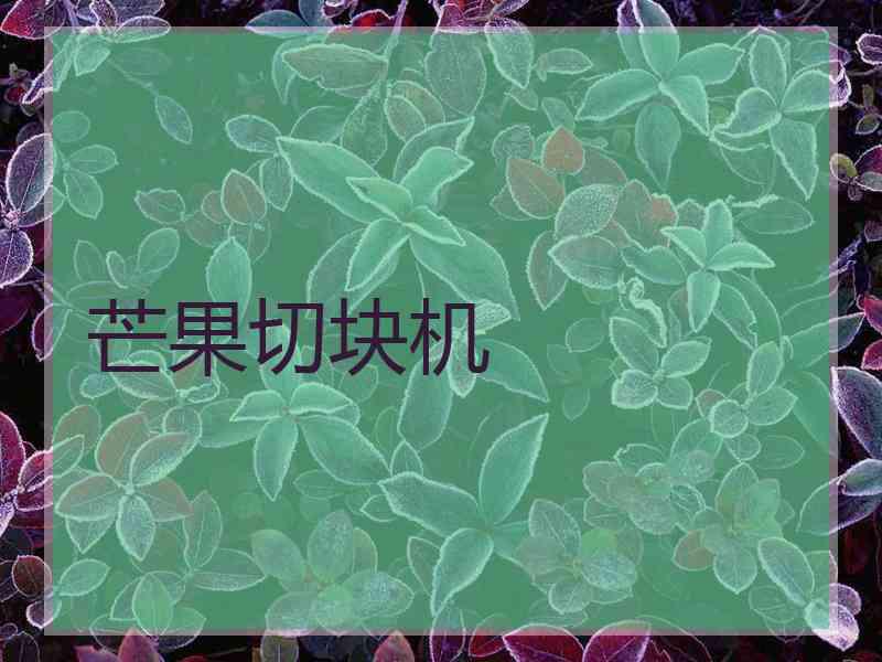 芒果切块机