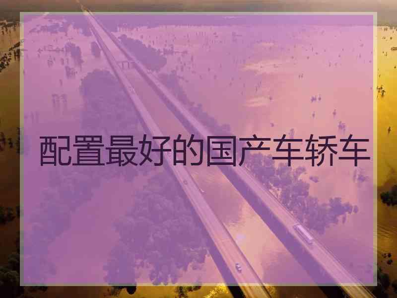 配置最好的国产车轿车